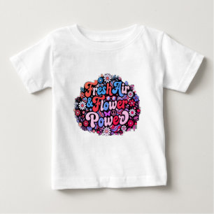 Camiseta De Bebé Gráfico de Boho Flower Power