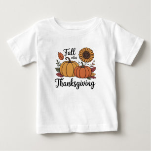 Camiseta De Bebé Gráfico de calabaza de otoño
