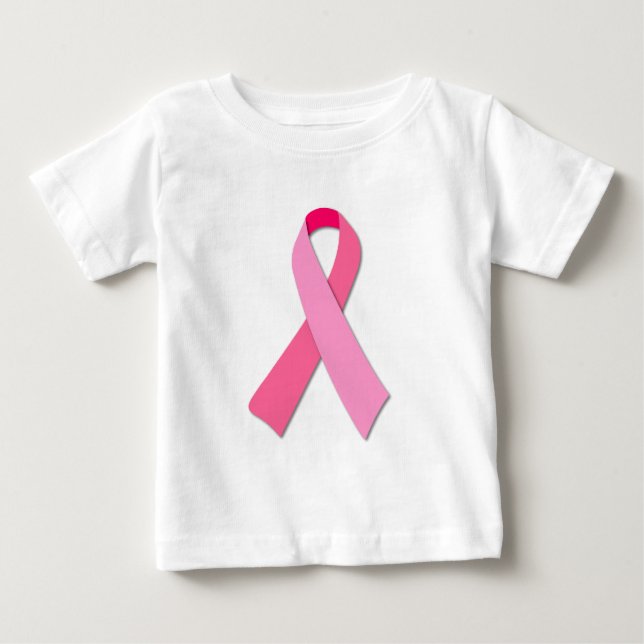 Camiseta De Bebé Gráfico de Conciencia de la Cinta Rosa Moderna (Anverso)