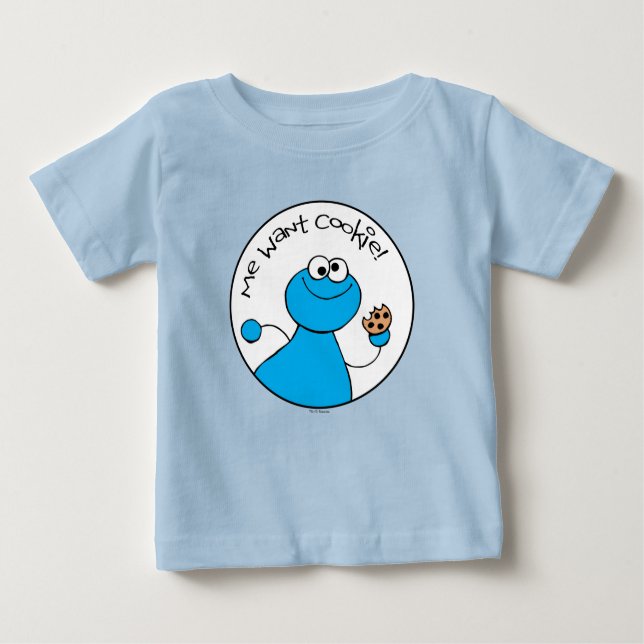 Camiseta De Bebé Gráfico de Cookie Monster Doodley (Anverso)