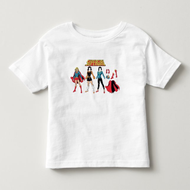 Camiseta De Bebé Gráfico de muñeca de papel superchica (Anverso)