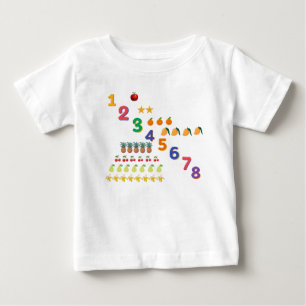 Camiseta De Bebé Gráfico de números de recuento de frutas para niño