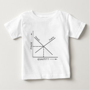 Camiseta De Bebé Gráfico de oferta y demanda