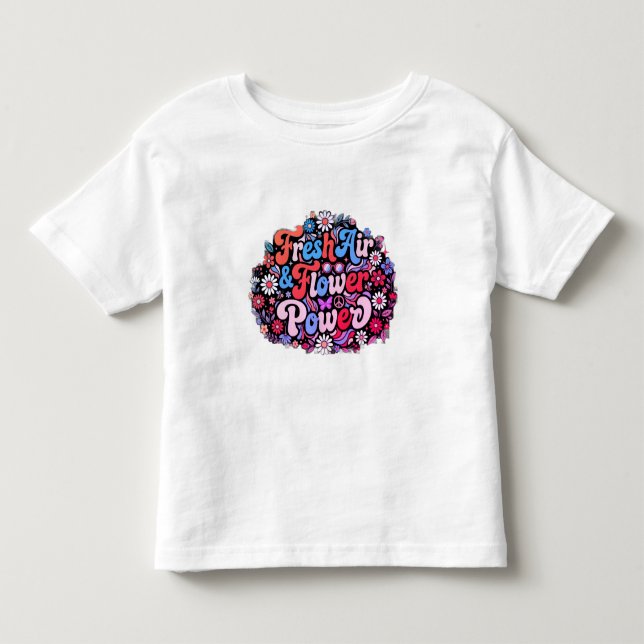 Camiseta De Bebé Gráfico de Poder Floral Boho (Anverso)