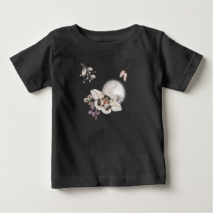 Camiseta De Bebé Gráfico de Polilla a la Luz de la Luna