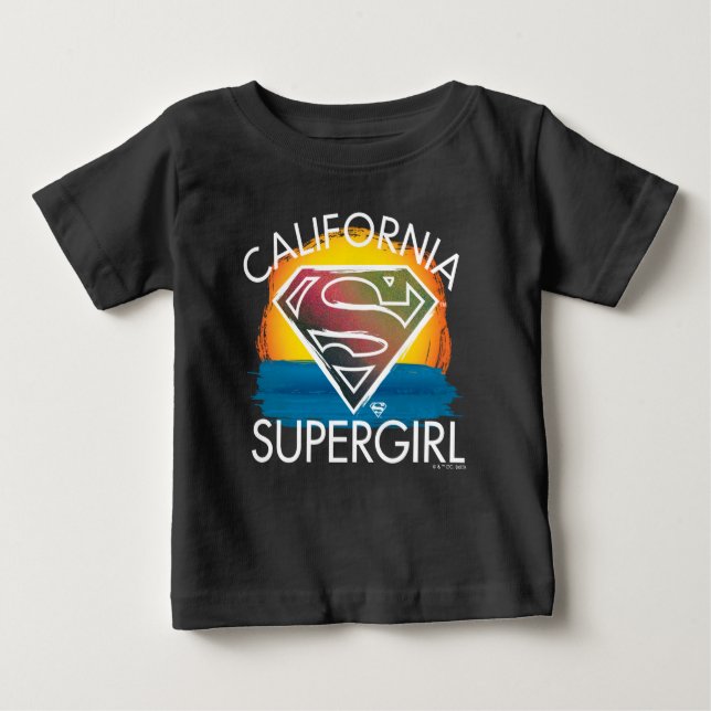 Camiseta De Bebé Gráfico de Sunset de Supergirl de California (Anverso)