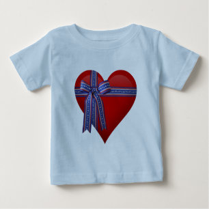 Camiseta De Bebé Gráfico del Corazón Patriótico