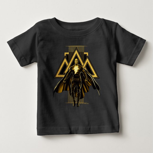 Camiseta De Bebé Gráfico del pilar triangular del Adam negro (Anverso)