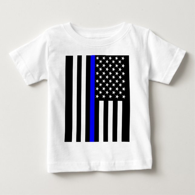 Camiseta De Bebé Gráfico fino americano de Blue Line (Anverso)