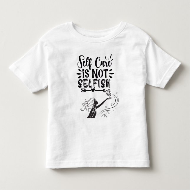 Camiseta De Bebé Gráfico Inspirador "El autocuidado no es egoísta" (Anverso)