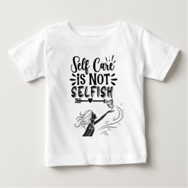 Camiseta De Bebé Gráfico Inspirador "El autocuidado no es egoísta"