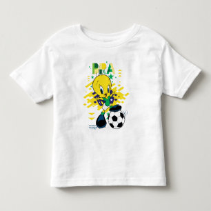 Camiseta De Bebé Gráficos de fútbol del equipo de Brasil con TWEETY