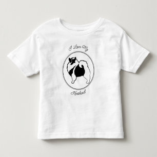 Camiseta De Bebé Gráficos de Keeshond - Arte de perro original lind