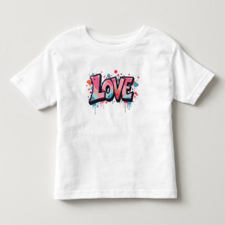 Camiseta De Bebé Grafiti Pastel de la bomba de amor