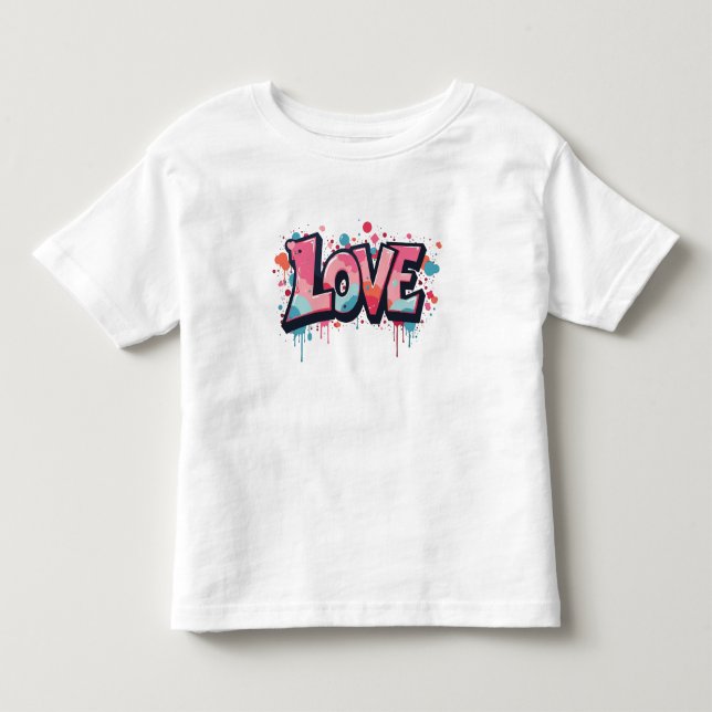 Camiseta De Bebé Grafiti Pastel de la bomba de amor (Anverso)