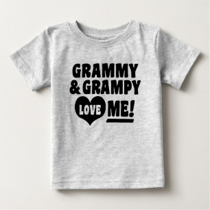 Camiseta De Bebé Grammy Y Grampy Me Aman