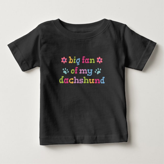Camiseta De Bebé Gran admirador de mi Dachshund (Anverso)