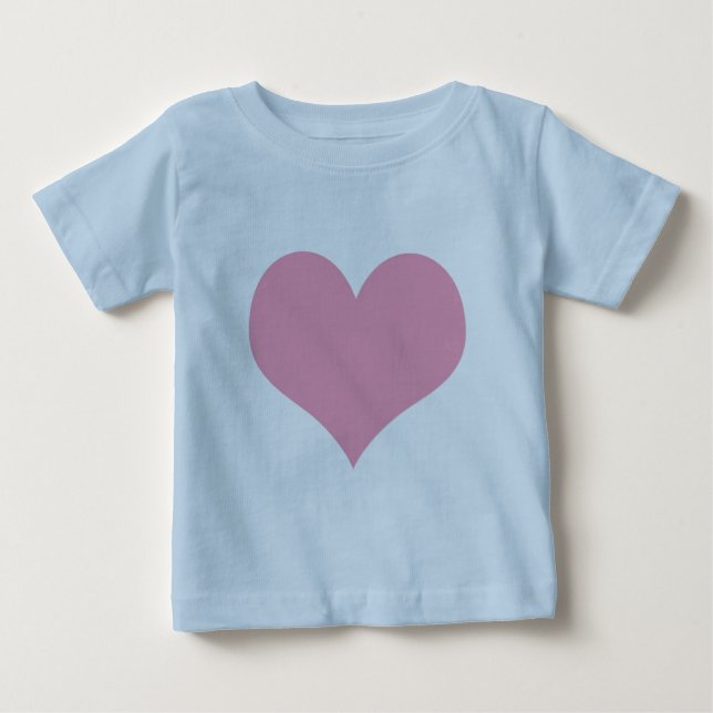 Camiseta De Bebé Gran Corazón de Amor Rosa (Anverso)