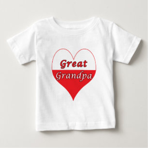 Camiseta De Bebé Gran corazón polaco del abuelo