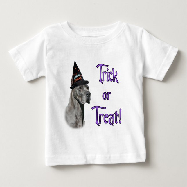 Camiseta De Bebé Gran danés (azul) Trick (Anverso)