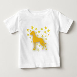 Camiseta De Bebé Gran Danés, Corazón de Estrellas, diseño minimalis