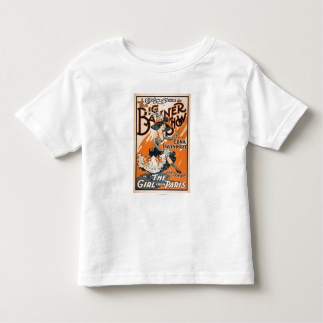 Camiseta De Bebé Gran exposición de carteles "El chica de París" (Anverso)
