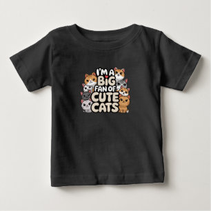 Camiseta De Bebé Gran fan de los gatos lindos