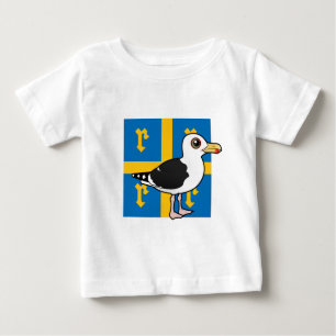 Camiseta De Bebé Gran gaviota de Rauma Finlandia con el respaldo ne