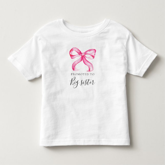 Camiseta De Bebé Gran Hermana Baby Shower de Pink Bow (Anverso)