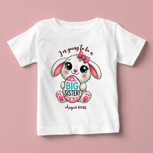 Camiseta De Bebé Gran Hermana Conejo de Pascua Huevo Nuevo Bebé Anu