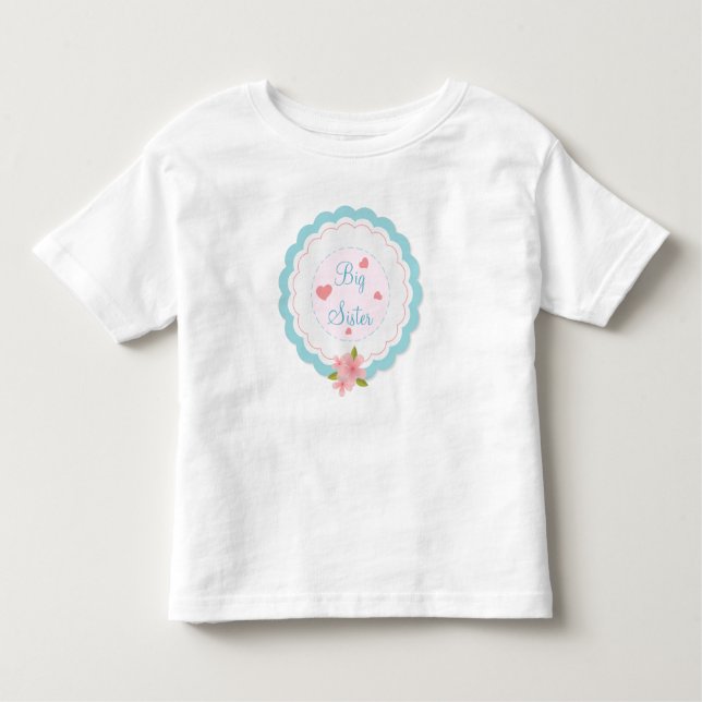Camiseta De Bebé Gran Hermana Cute Toddler Ruffle Shirt (Anverso)