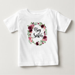 Camiseta De Bebé Gran Hermana de Borgoña