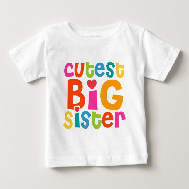 Camiseta De Bebé Gran Hermana de Cutest (Anverso)
