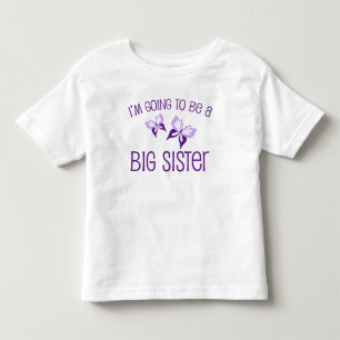 Camiseta De Bebé Gran Hermana de la Mariposa Púrpura