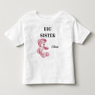 Camiseta De Bebé Gran Hermana de la moda de Baby Shower de 2T a 5-6