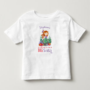 Camiseta De Bebé Gran Hermana de la Sirena Cuta