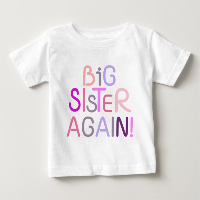 Camiseta De Bebé Gran Hermana De Nuevo (Anverso)