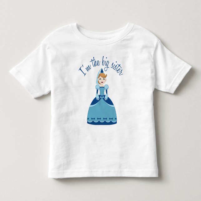 Camiseta De Bebé Gran Hermana de Princesa (Anverso)