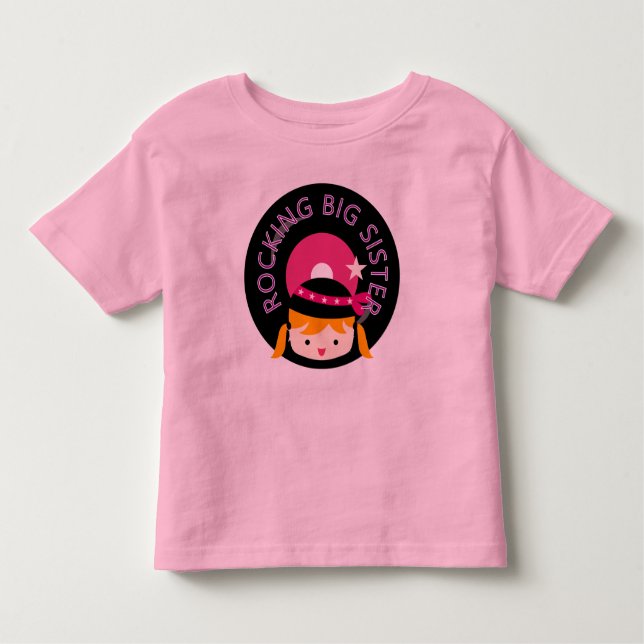 Camiseta De Bebé Gran Hermana de Rocking Blond (Anverso)