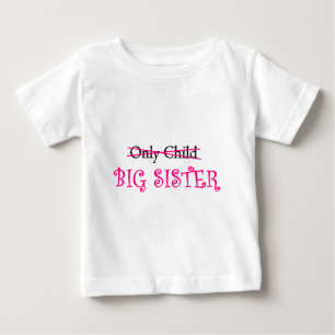 Camiseta De Bebé Gran Hermana divertida en rosa