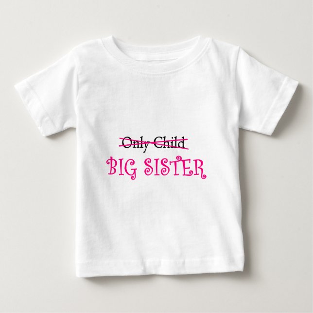 Camiseta De Bebé Gran Hermana divertida en rosa (Anverso)