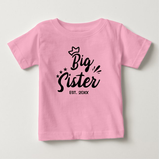 Camiseta De Bebé Gran Hermana EST 2021, revelación de embarazo (Anverso)