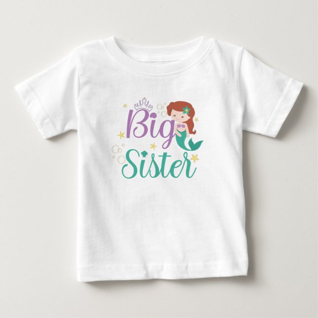 Camiseta De Bebé Gran Hermana Este 2022, Gran Hermana Sirenita (Anverso)