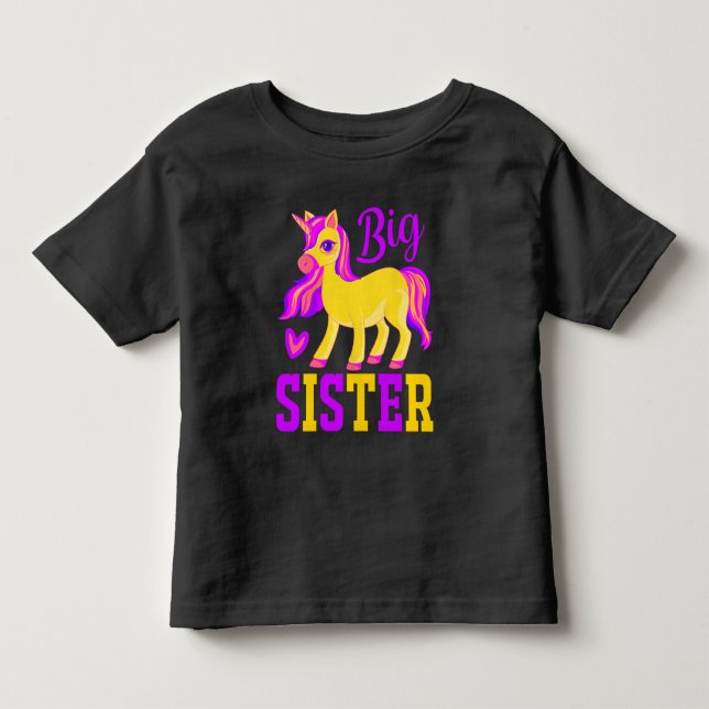Camiseta De Bebé Gran Hermana Magica Unicornio (Anverso)