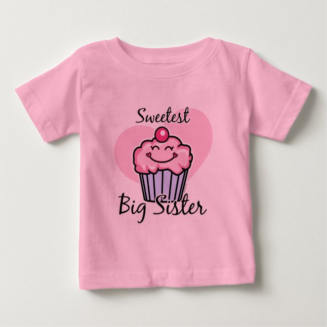 Camiseta De Bebé Gran Hermana más dulce (Anverso)