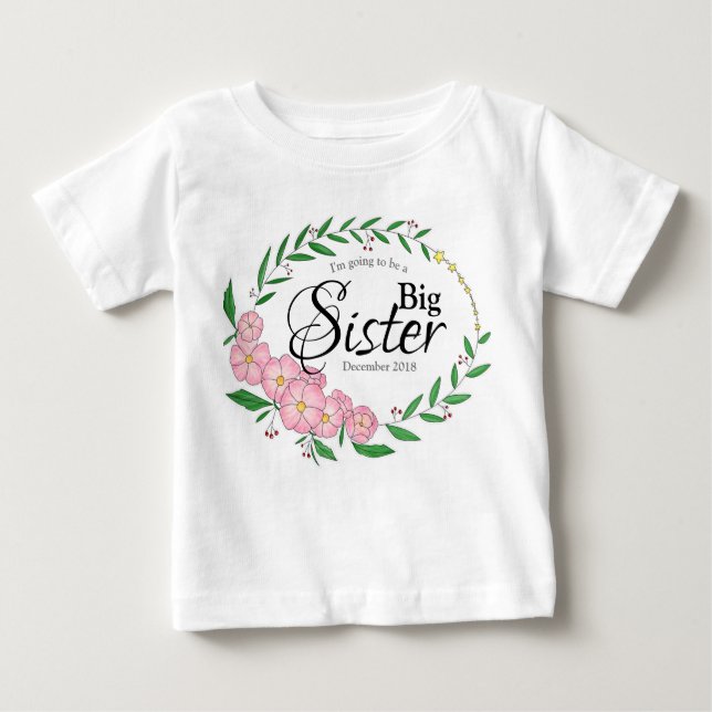 Camiseta De Bebé Gran Hermana para la Guerra de las Flores (Anverso)