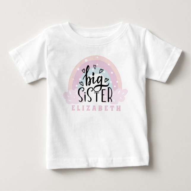 Camiseta De Bebé Gran Hermana Personalizada (Anverso)