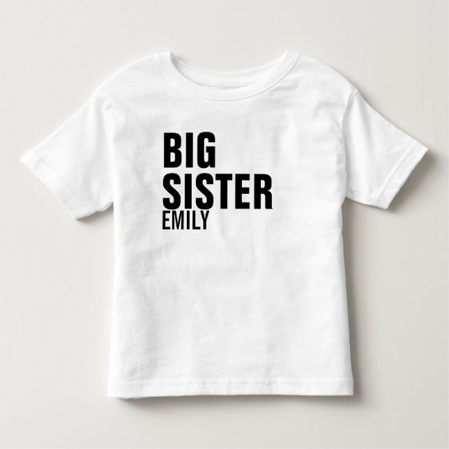 Camiseta De Bebé Gran Hermana Personalizado T-Shirt (Anverso)