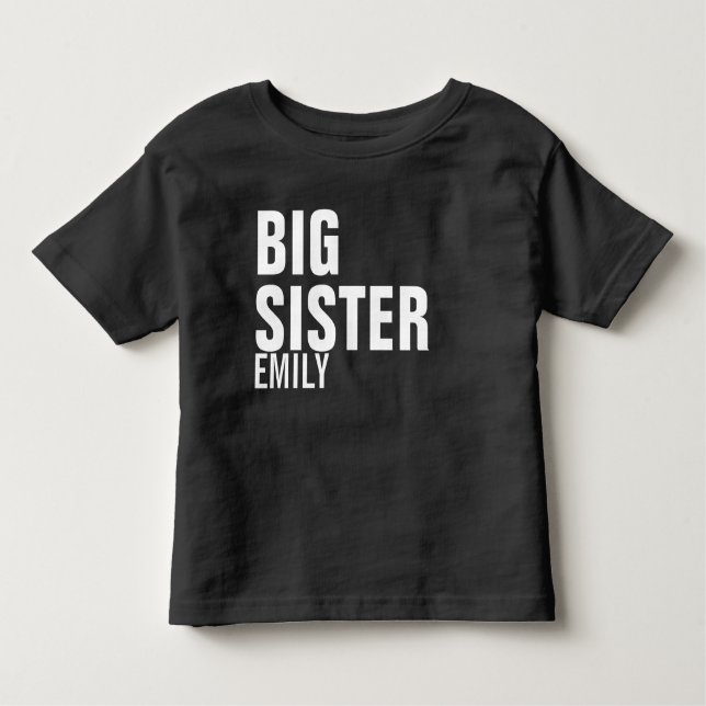 Camiseta De Bebé Gran Hermana Personalizado T-Shirt (Anverso)