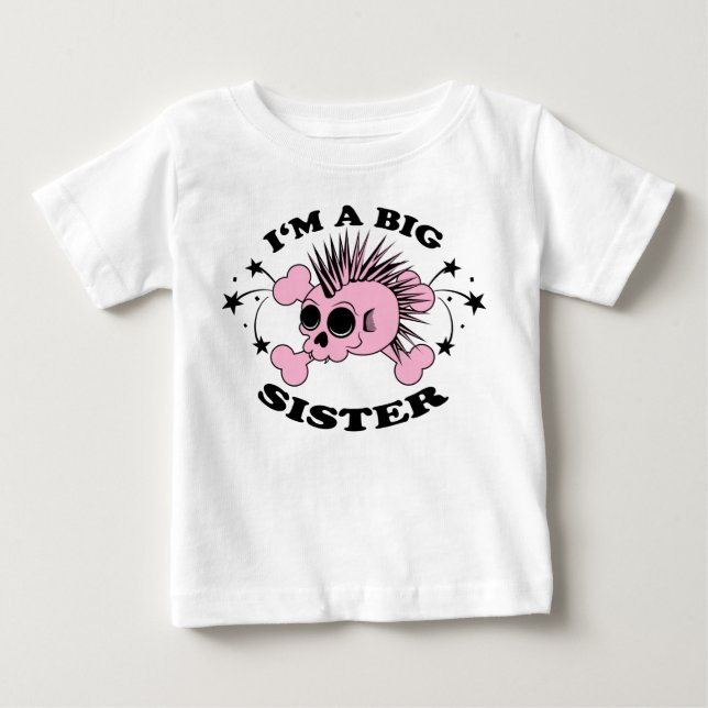 Camiseta De Bebé Gran Hermana Skull (Anverso)
